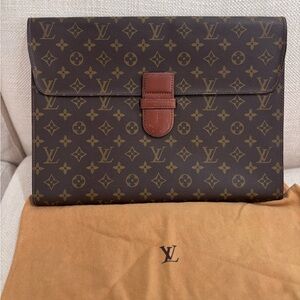 Authentic Louis Vuitton Pochette Ministre 1970s documents case